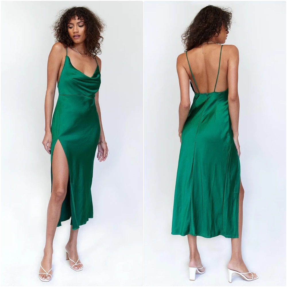 Green Walk the Line Maxi Dress - Picture 2 of 14